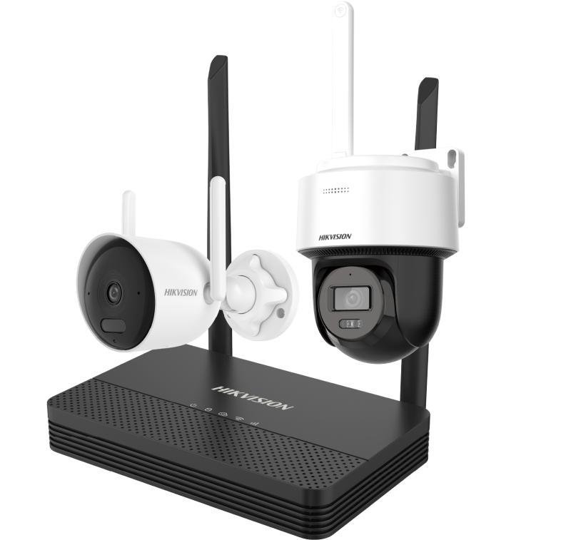 NKS424WBPH - 4 MP Mini PT Camera + 4 MP Wi-Fi Bullet Camera + 4-ch NVS